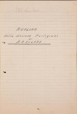 "Ruolino della Sezione di Novilara" - [1944]