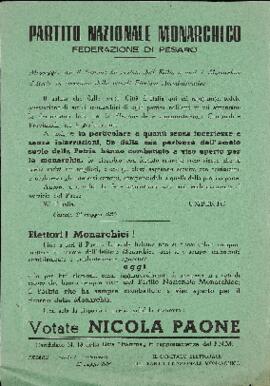 "Elettori monarchici" - 1956