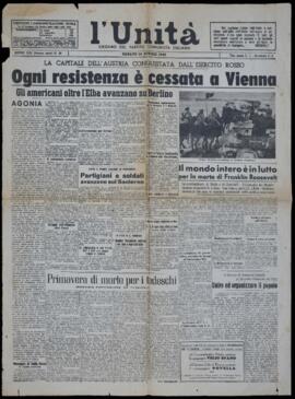 "L'Unità. Organo del Partito comunista italiano" - 1945