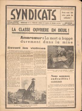 "Syndacats" - 18 ago. 1956