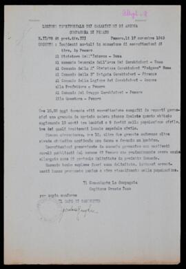 "Incidenti mortali in occasione di esercitazioni di tiro in Pesaro" - 1943