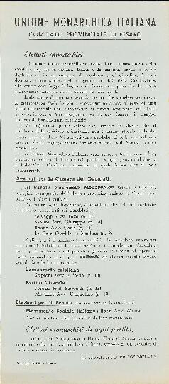 "Elettori monarchici" - [1953]