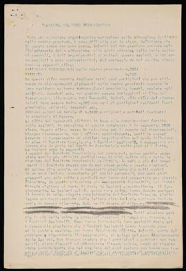Relazione politico organizzativa - 1948