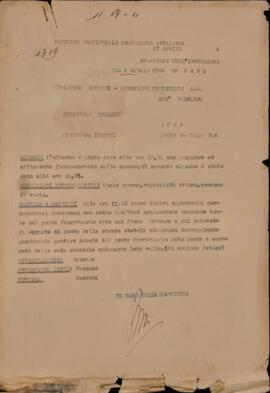 Relazioni incursioni aeree - 1944
