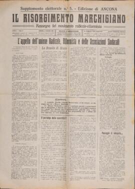 "Il Risorgimento marchigiano" - 1921