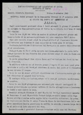 "Fatti avvenuti in Ca' Mazzasette (Urbino) il 1° novembre 1943" - 1943