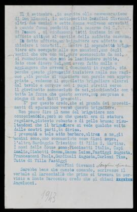 Denuncia aggressione nella Caserma dei carabinieri - [1943]