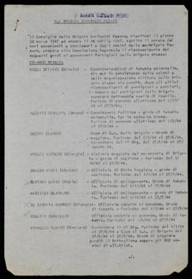 "5° Brigata Garibaldi Pesaro" - 1947