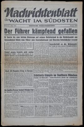 "Nachrichtenblatt den wacht im sudosten" - 1945