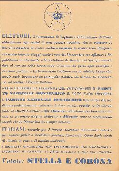 "Votate: Stella e corona" - [1953]