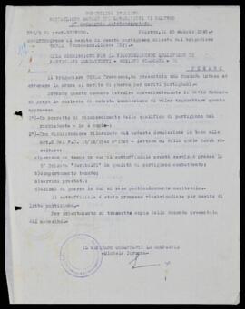 Richiesta croce di merito Tobia Francesco - 1949