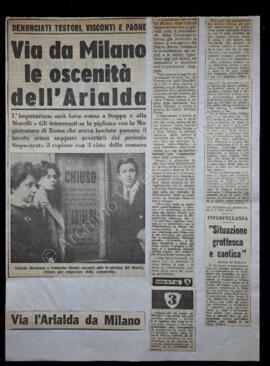 "Via da Milano le oscenità dell'Arialda"