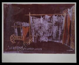 La barraca. Bozzetto di Emanuele Luzzati