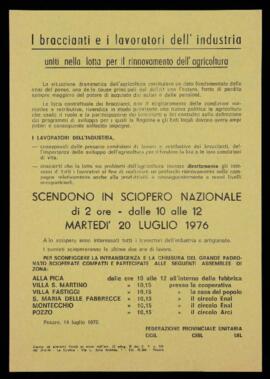 "I braccianti e i lavoratori dell'industria uniti" - 1976