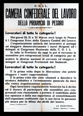"Lavoratori di tutte le categorie!" - 1947