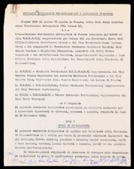 Contratto integrativo per i lavoratori d'albergo - 1960