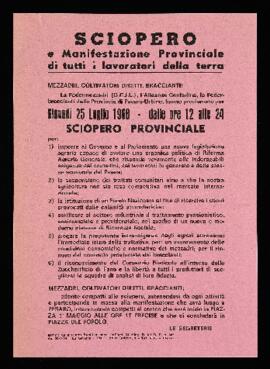 "Sciopero e manifestazione provinciale" - [1968]