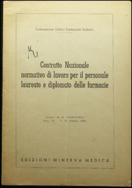 Contratto nazionale normativo di lavoro per il personale laureato e diplomato delle farmacie