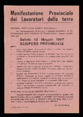 "Manifestazione provinciale dei lavoratori della terra" - 1967