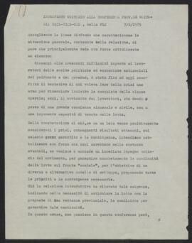 "Intervento unitario dell'Flc alla Conferenza prov.le unitaria Cgil, Cisl e Uil" - 1975