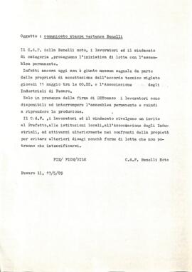 "No all'uso della crisi contro i diritti dei lavoratori" - 1981
