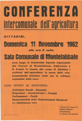 "Conferenza intercomunale dell'agricoltura" - 1962