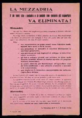 "La mezzadria va eliminata" - [196-]