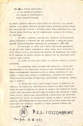 "Una larga intesa democratica"