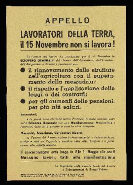 "Appello lavoratori della terra" - [1967]