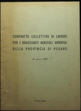Contratto collettivo di lavoro per i braccianti agricoli avventizi della provincia di Pesaro