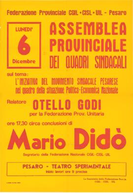 "Assemblea provinciale dei quadri sindacali" - [1979?]