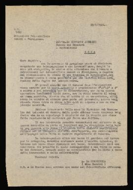 Lettera all'On. Giuseppe Angelini - 1960