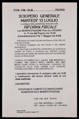 "Sciopero generale martedì 12 luglio" - 1988