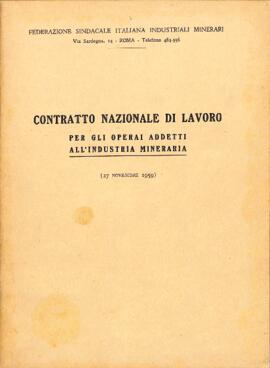 Contratto nazionale di lavoro per gli operai addetti all'industria mineraria