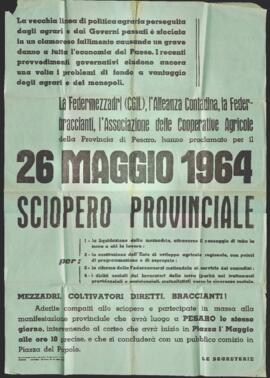 Sciopero provinciale 26 maggio 1964