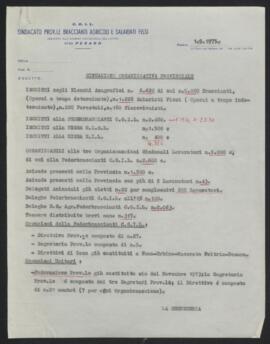 "Situazione organizzativa provinciale" - 1975