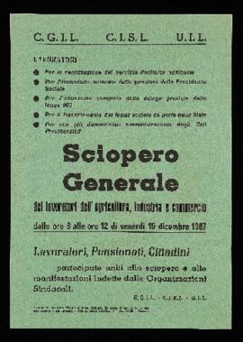 "Sciopero generale dei lavoratori dell'agricoltura. industria e commercio" - [1967]