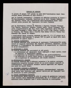 Accordo Fonderia Montecatini - 1961