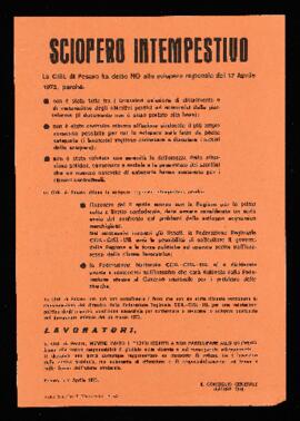 "Sciopero intempestivo" - 1973