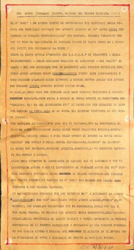 "Non avete imparato niente signori del Centro sinistra!!!"