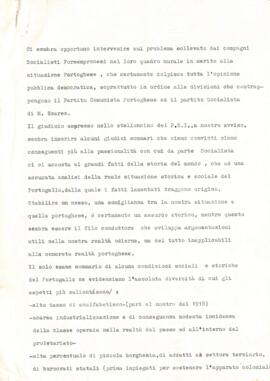 Solidarietà con il popolo portoghese