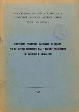Contratto collettivo nazionale di lavoro per gli operai dipendenti dalle aziende produttrici di bambole e giocattoli