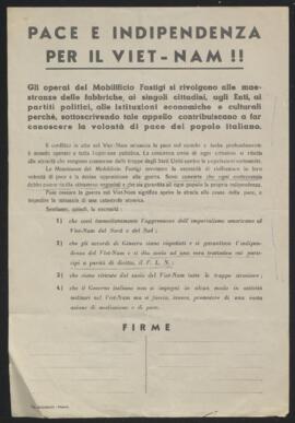 "Pace e indipendenza per il Viet-Nam!!" - [197-?]