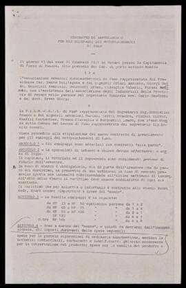 Contratto equipaggi dei motopescherecci di Fano - 1971