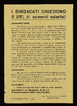 "I sindacati chiedono il 25% di aumento" - 1962