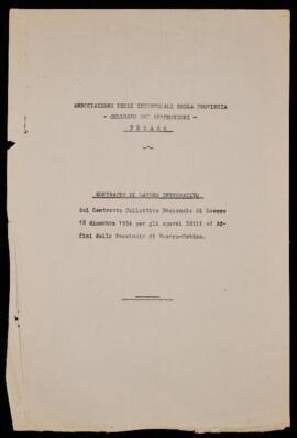 Contratto integrativo operai edili - 1956