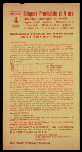 "Sciopero provinciale di 4 ore" - [1975]