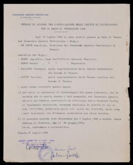 Applicazione tariffe di facchinaggio - 1964