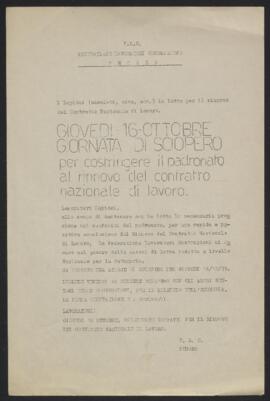"Giovedì 16 ottobre giornata di sciopero" - 1975