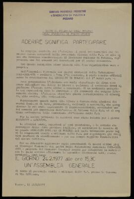 "Aderire significa partecipare"